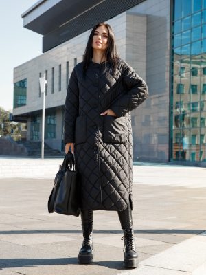 Плащ чорний 7535